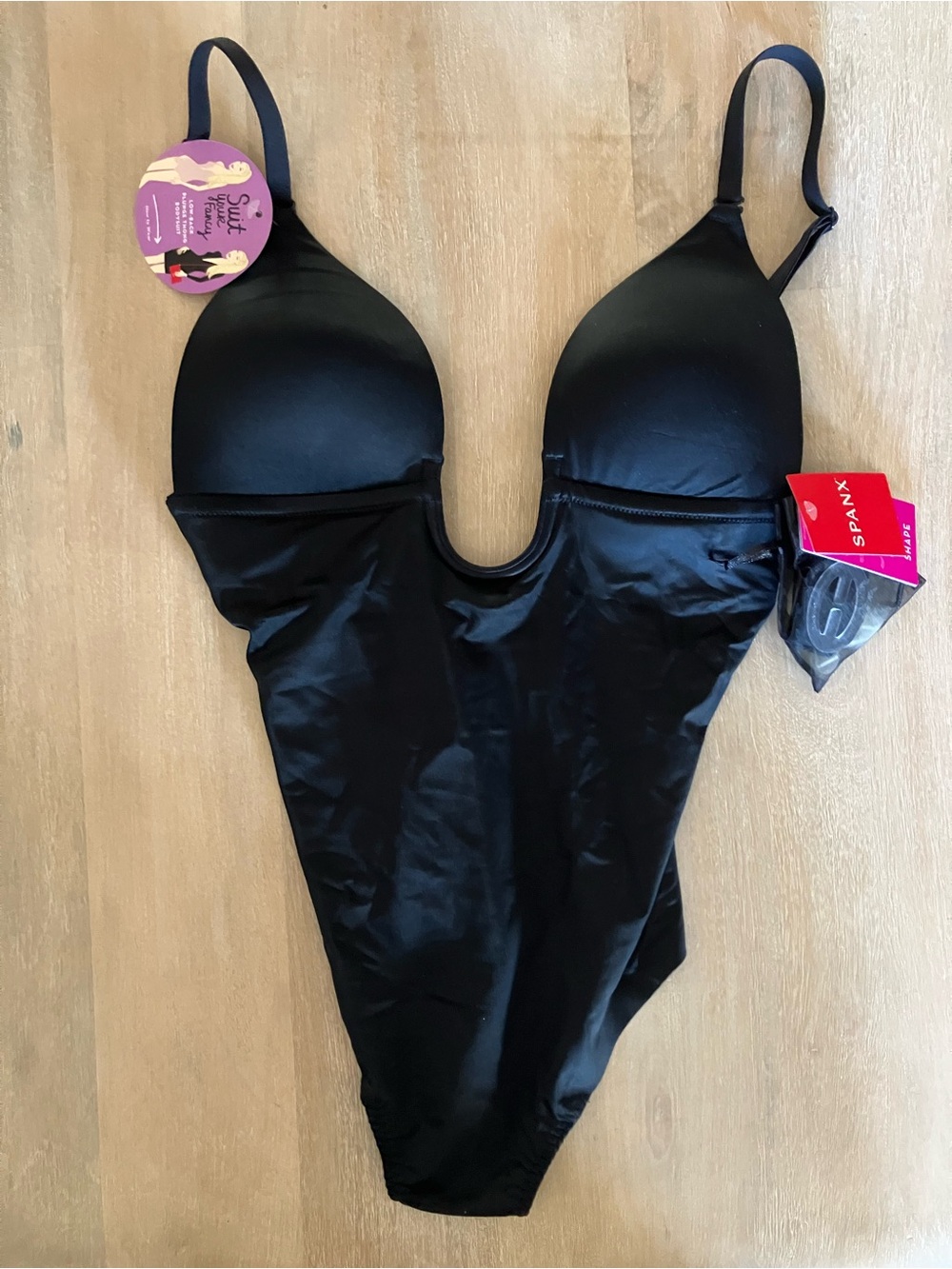SPANX Suit Your Fancy Plunge Low-Back Thong Bodysuit